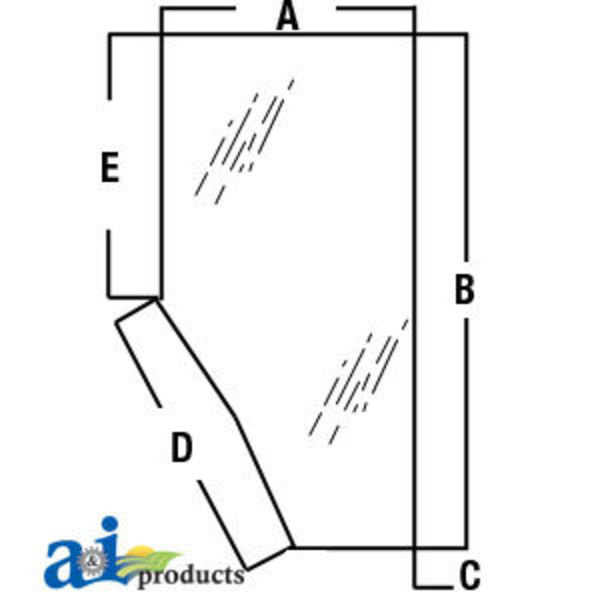 A & I Products Glass, Door (RH) 63" x35.5" x5" A-3G710-70670